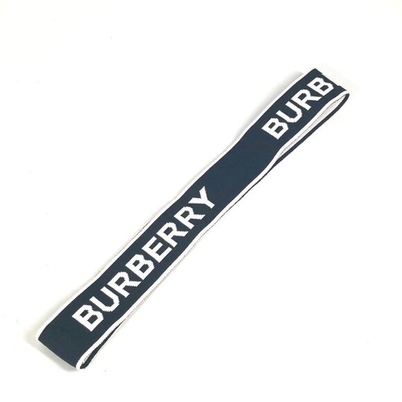 BURBERRY logo headband accessories hair band Nylon Black/White main image 6